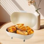 Soikea säilytysrasia valkoinen käytössä