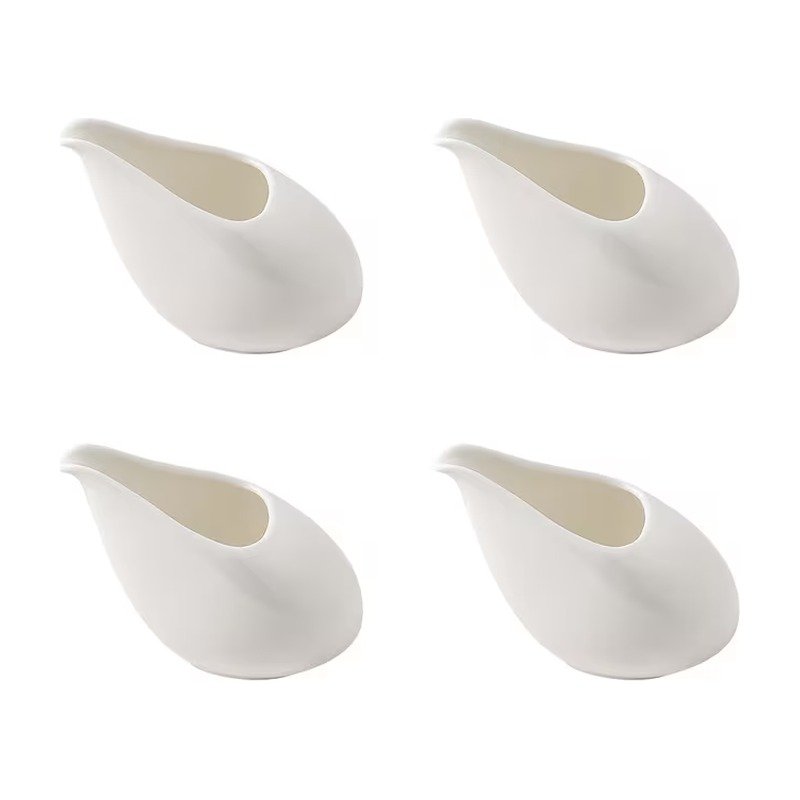 ef-49706-49708-fyld85 Pienet keraamiset kannut kastikkeelle, maidolle ja siirapille – 4 kpl